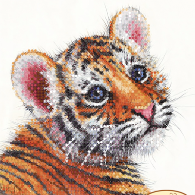 фото: картина для вышивки бисером, Милый тигренок