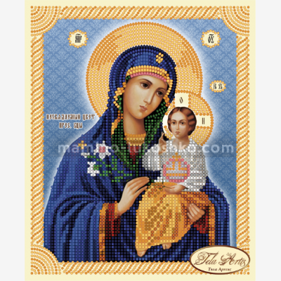 Схема для вышивки бисером Икона Божией Матери Неувядаемый цвет (1)
