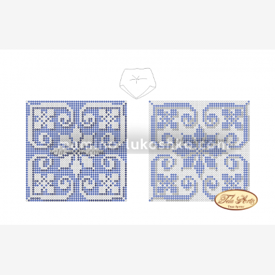Схема для вышивки бисером Бискорню Голубая снежинка