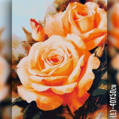 фото: картина в алмазной технике Оранжевые Розы