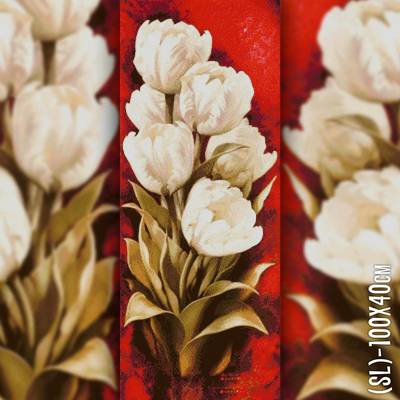 фото: картина в алмазной технике Букет белых тюльпанов