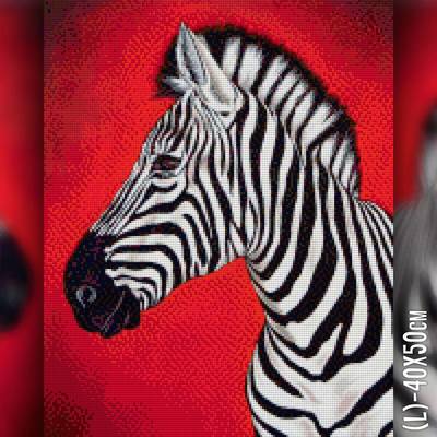 фото: картина в алмазной технике Зебра фото: картина в алмазной технике Зебра