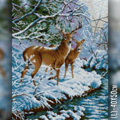 фото: картина в алмазной технике Олени у ручья фото: картина в алмазной технике Олени у ручья