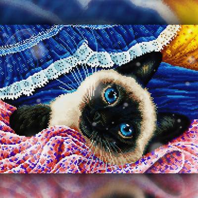 фото: картина в алмазной технике Утренние нежности