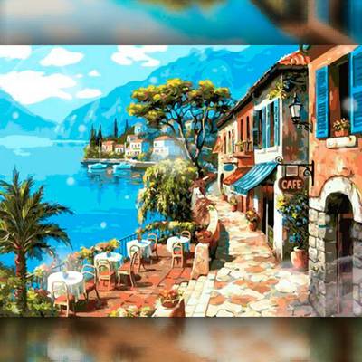 фото: картина в алмазной технике Набережная фото: картина в алмазной технике Набережная