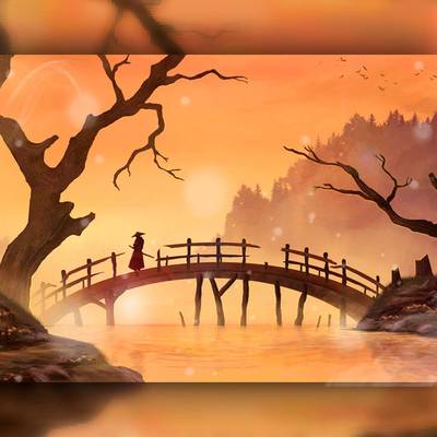 фото: картина в алмазной технике Где-то в Японии