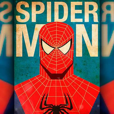 фото: картина в алмазной технике Постер Спайдермена фото: картина в алмазной технике Постер Спайдермена