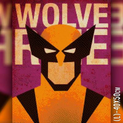 фото: картина в алмазной технике Постер Росомахи