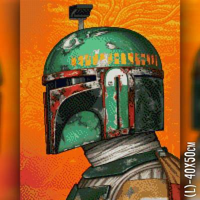 фото: картина в алмазной технике Боба Фетт