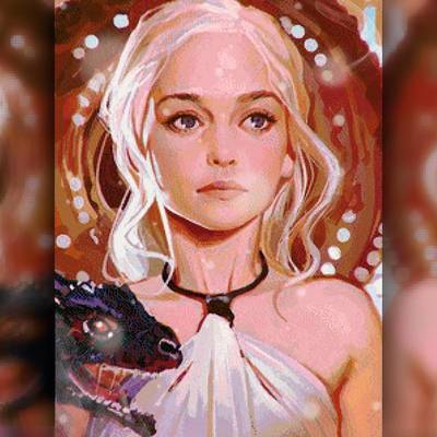 фото: картина в алмазной технике Дейенерис Таргариен