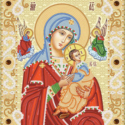 изображение: схема для вышивки бисером иконы Страстная икона Божией Матери