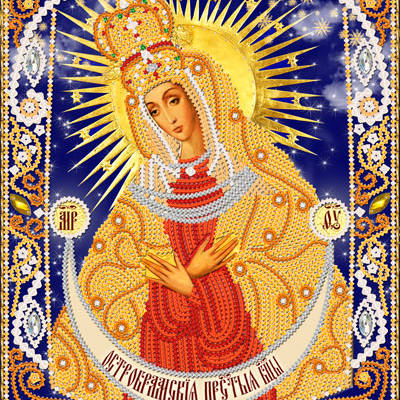 изображение: схема для вышивки бисером иконы Виленская Остробрамская икона Божией Матери во граде Киеве