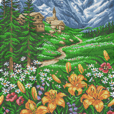 изображение: схема для вышивки бисером Пейзаж изображение: схема для вышивки бисером Пейзаж