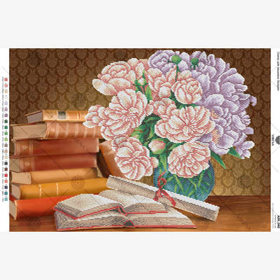 изображение: схема для вышивки бисером Пионы изображение: схема для вышивки бисером Пионы