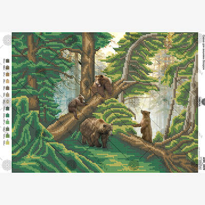 фото: схема для вышивки бисером Медведи