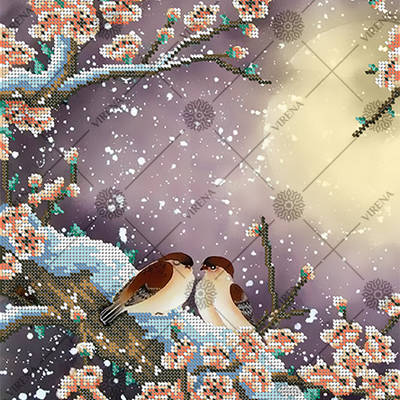 фото: схема для вышивки бисером Пара птиц фото: схема для вышивки бисером Пара птиц