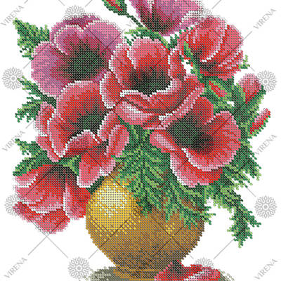 фото: схема для вышивки бисером Маки