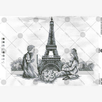 изображение: схема для вышивки бисером Париж