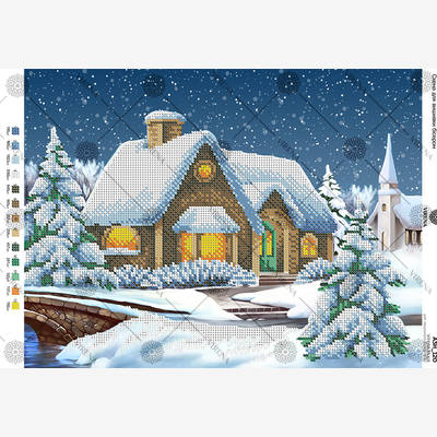 фото: схема для вышивки бисером Зима