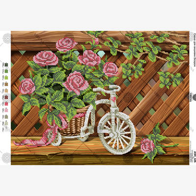фото: схема для вышивки бисером Велосипед