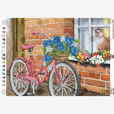 фото: схема для вышивки бисером Велосипед