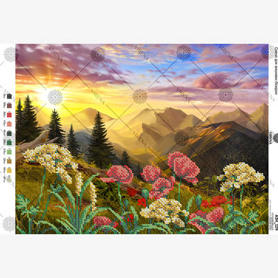 фото: схема для вышивки бисером Горный пейзаж