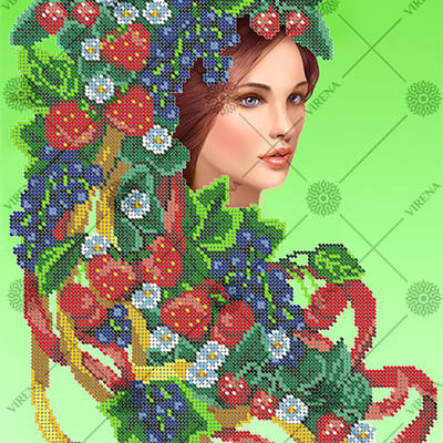фото: схема для вышивки бисером Девушка-лето