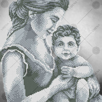 фото: схема для вышивки бисером Мать и малыш