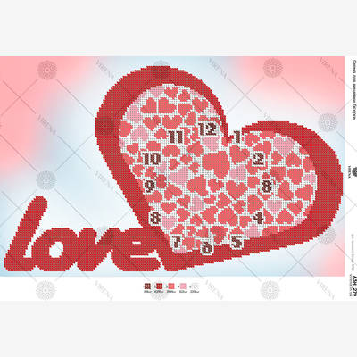 фото: схема для вышивки бисером Часы Сердце фото: схема для вышивки бисером Часы Сердце