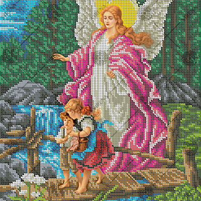 изображение: схема для вышивки бисером Ангел Хранитель