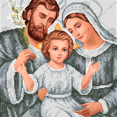изображение: схема для вышивки бисером Святое Семейство изображение: схема для вышивки бисером Святое Семейство