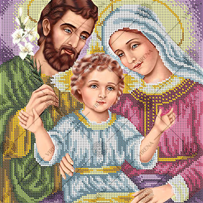 изображение: схема для вышивки бисером Святое Семейство