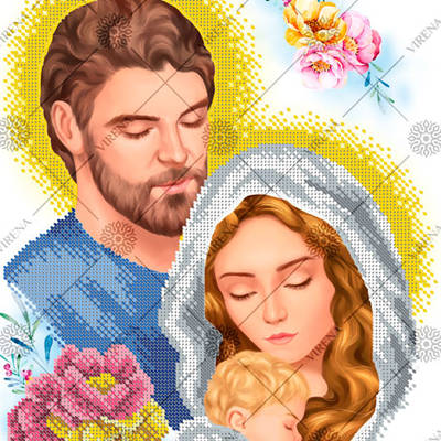 изображение: схема для вышивки бисером Святое Семейство