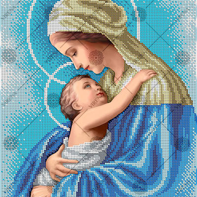 изображение: схема для вышивки бисером Мария с Иисусом изображение: схема для вышивки бисером Мария с Иисусом