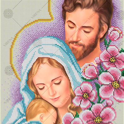 изображение: схема для вышивки бисером Святое Семейство изображение: схема для вышивки бисером Святое Семейство