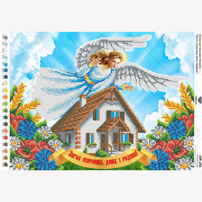 изображение: схема для вышивки бисером Ангел Хранитель дома и семьи