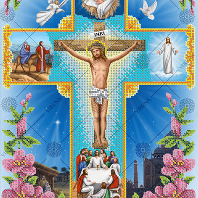 фото: схема для вышивки бисером Животворящий Крест: Жизнь Иисуса