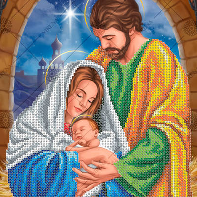 фото: схема для вышивки бисером икона Рождение Иисуса Христа