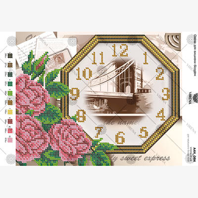 фото: схема для вышивки бисером Часы Тауэрский мост