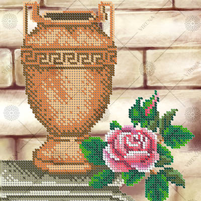 фото: картина, вышитая бисером, Розы