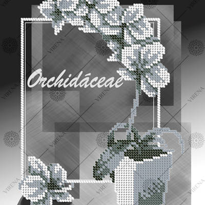фото: картина, вышитая бисером, Орхидея