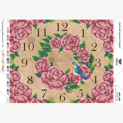 фото: схема для вышивки бисером Часы Розы