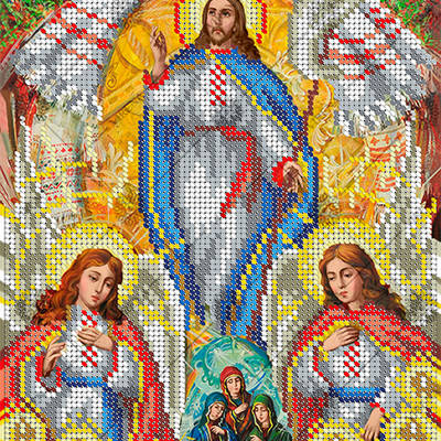 фото: схема для вышивки бисером по мотивам иконы А. Охапкина Воскресение Господа нашего Иисус Христа