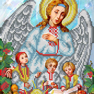 изображение: схема для вышивки бисером по мотивам иконы А. Охапкина Ангел-хранитель изображение: схема для вышивки бисером по мотивам иконы А. Охапкина Ангел-хранитель