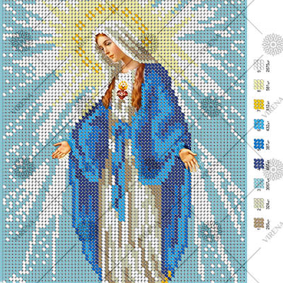 изображение: схема для вышивки иконы Дева Мария Непорочное Зачатие
