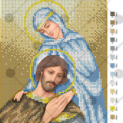 фото: схема для вышивки бисером Святые Пётр и Феврония покровители семьи и брака