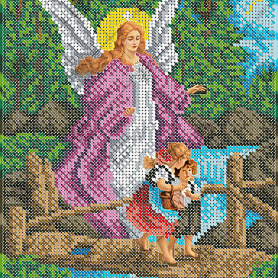 изображение: схема для вышивки бисером Ангел-Хранитель