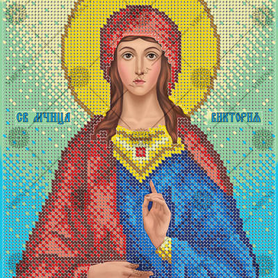 изображение: схема для вышивки бисером икона Св. Мца. Виктория