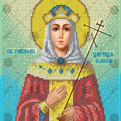 изображение: схема для вышивки бисером икона Св. Равноапостольная Царица Елена