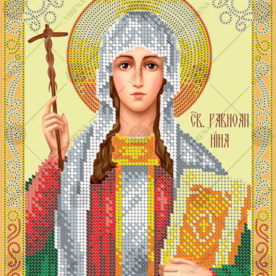 изображение: схема для вышивки бисером икона Св. Равноапостольная Нина